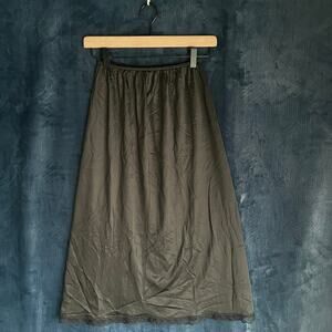 Vintage 90s Warners Perfect Measure Black Midi Slip Skirt Womans‎ Size Medium